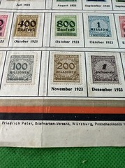 Rare German Hyperinflation Postage Stamp Collection 1920-1923Historical Document