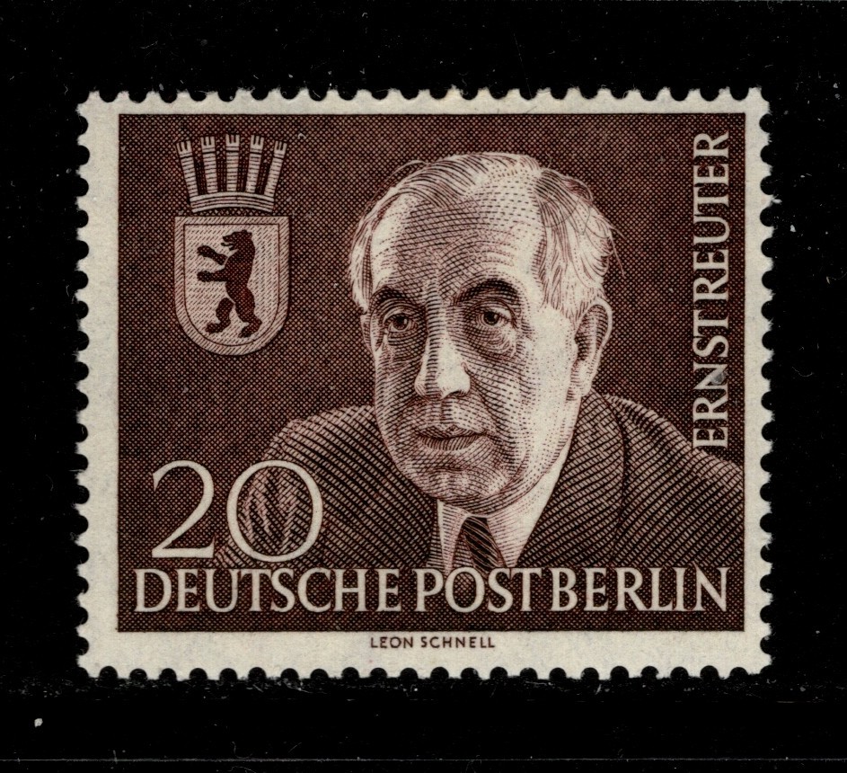 Germany Berlin Postage Stamps – 1954 – 9N104 – MNH – Ernst Reuter