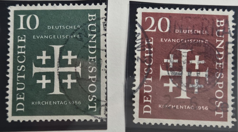Germany Stamp Sc 744-5, Evangelical Synod, Used F/VF, CV$7.50 (501G993)