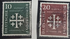Germany Stamp Sc 744-5, Evangelical Synod, Used F/VF, CV$7.50 (501G993)