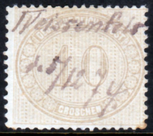 Germany / Deutsches Reich 1872 Mi. Nr. 12, 10 Gr. Innendienst signed cancel