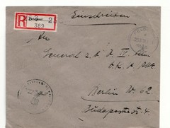German Reich WWII Registered Feldpost – 126. Inf. Div to OKH General (Berlin)