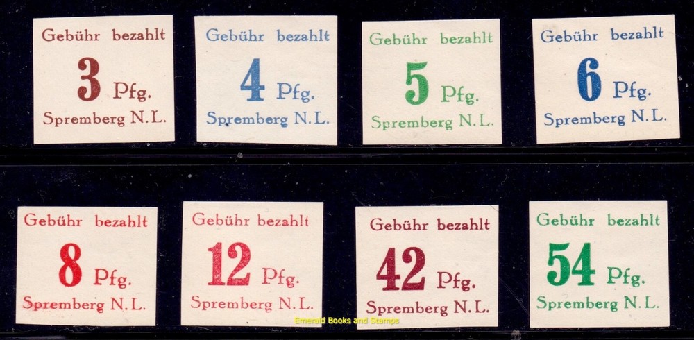 EBS Germany 1946 Locals – Spremberg – Michel 7B-14B – MNH**