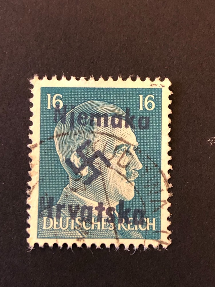 GERMANY CROATIA WWII-GERMAN OCCUPATION, 16 Rpf. USED #825