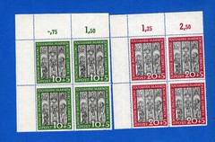GERMANY WEST, YV # 25/6, BLOCK OF 4, COMPLETE SET, MNH, CV 1500 EUROS