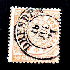 GERMANY Stamp – 1869 North German Confederation Groschen Issue SOTN Dresden r27