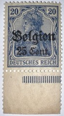 Travelstamps: Germany Offices in Belgium Stamps 25c on 20pf Mint MOGNH Wmk