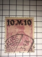 Germany Deutsches Reich Germania Mixed Page Flugpost Inflation Used Stamps