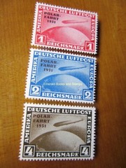 EBS Germany 1931 – Zeppelin Polar Flight – Michel 456-458 MNH** ND – REPRINTS