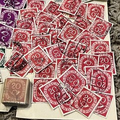 1951-1952 INVESTOR’S LOT OF GERMANY POSTHORNS STAMPS FEDERAL REPUBLIC