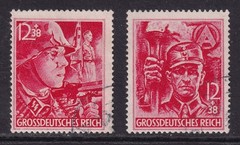 GERMANY 1945 Storm Troopers set of 2 SG 897-898 Used (CV £180)