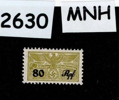 MNH stamp 80 Rpf Revenue WWII Third Reich era Germany Medical Disability #2630