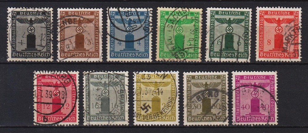 GERMANY REICH SERVICE STAMPS COMPLETE SET Mi.# 144/154 VERY FINE USED