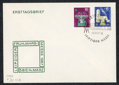 GDR FDC Leipzig Spring Fair 1967 #897 898