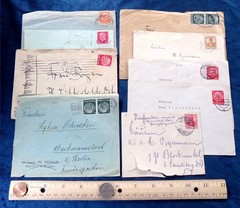 1930’s Germany Stamp Cover Lot 9x Antique German Postal History Deutsches Reich