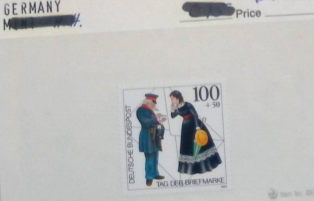 Germany 1993 Tag Der Briefmarke 100+50 Semi-Postal Multi-Color Stamp MNH