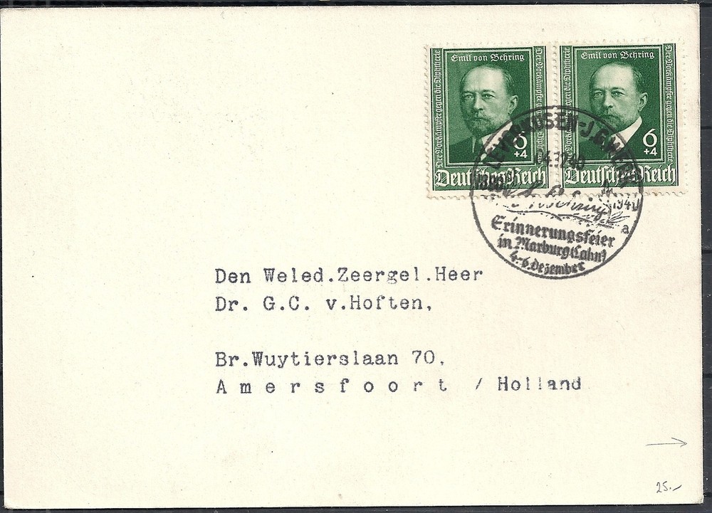 Reich 1940 special PPC Emil von Behring