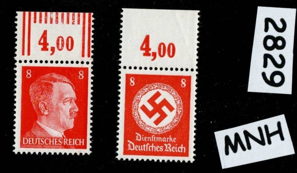 MNH stamp set Hitler & WWII Swastika 1941 & 1942 PF08 Third Reich Germany #2829