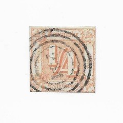 1860 German state Thurn & Taxis used 1/4 gr stamp #8; CV $67.50