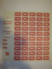 Stamp Germany WW2 Sheet Forgery / Replica Reich KdF Volkswagen – Nazi Swastika