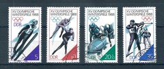 East Germany 1988 Winter Olympic Games full set of stamps. Used. Sg E2843-E2846