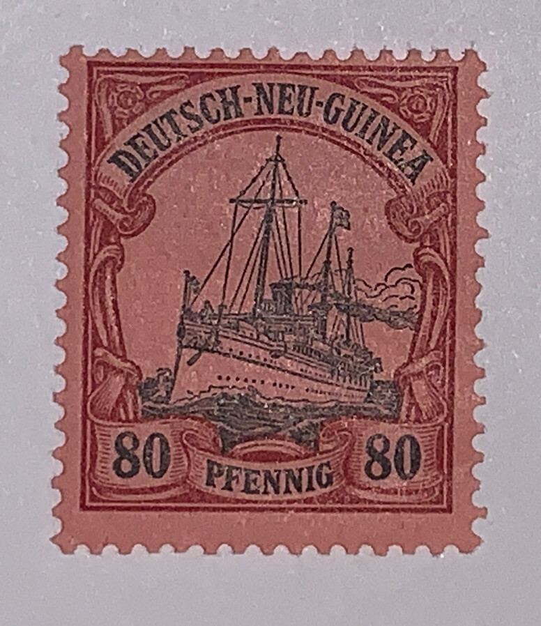 Travelstamps: GERMANY GERMAN NEW GUINEA STAMPS Kaiser’s Yacht 80pf Mint OG H