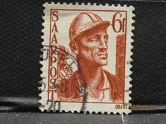 The listing is:(1)1948 Saarland Steel Workers Germany Stamp-LH-6f