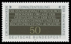 EBS Germany 1981 – Democracy (I) – Michel 1105-1107 – MNH**