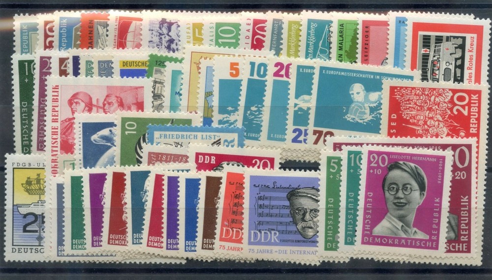 GERMANY(DDR) 1960-1964 57 DIFFERENT*F-VF MOST LH $87