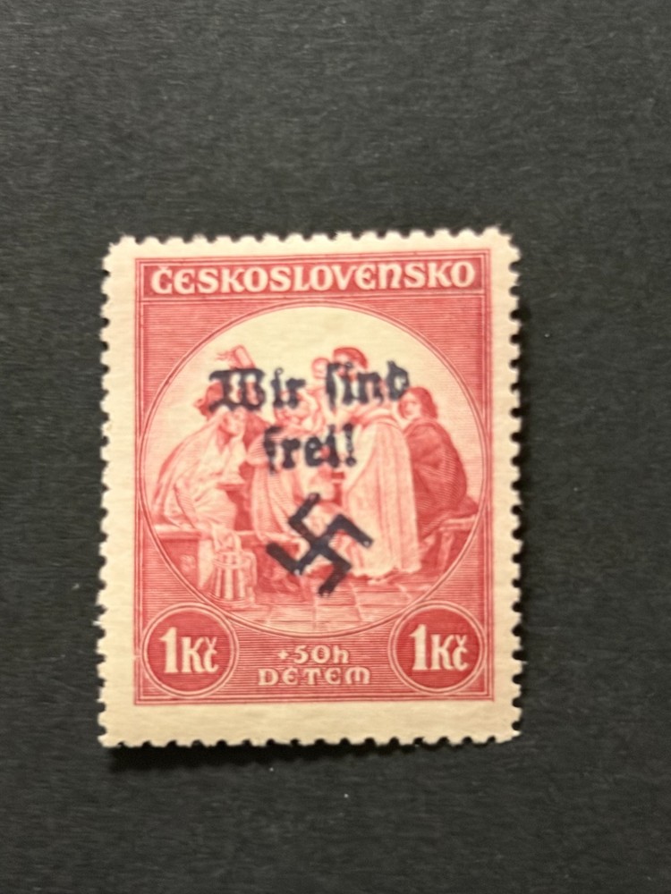 SUDETENLAND WWII-GERMAN OCC. Local ovpt REICHENBERG 1 Kc. MNH /s1 #426