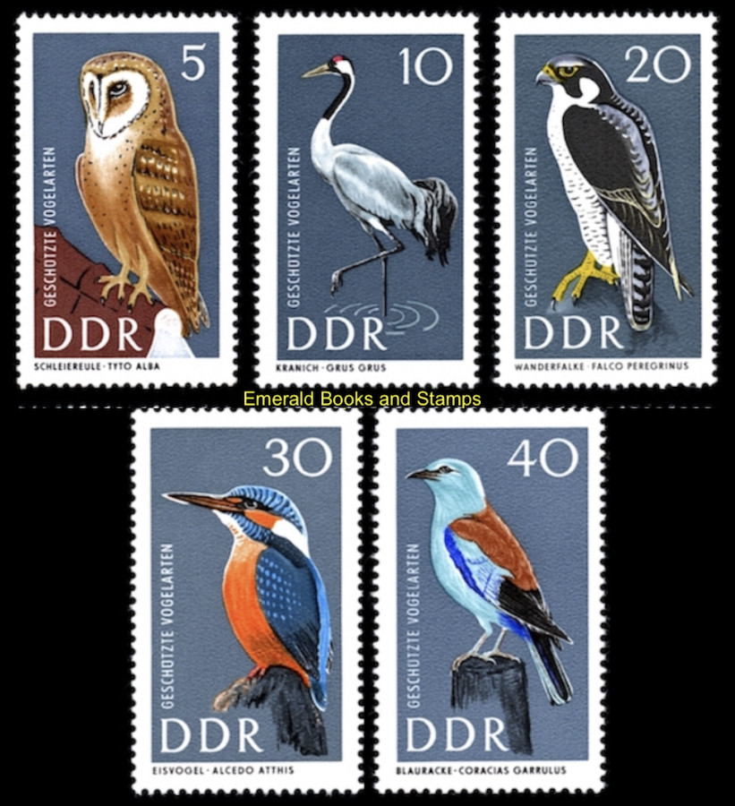 EBS East Germany DDR 1967 – Protected Birds – Michel 1272 1277 – MNH**