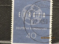 The listing:(1)1959 Deutsche CEPT Europa 40 Pf West German Postage Stamp-LH-VVV