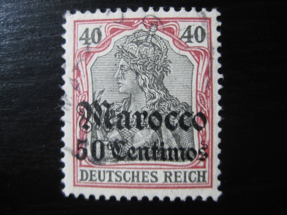 MOROCCO GERMAN OFFICES COLONY Mi. #27 scarce used stamp! CV $12.00