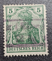 Stamp Germany Deutsches Reich Germania 5 Pfennig 1905 Mi. Nr. 85 [🇩🇪39672-13]
