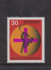 WEST GERMANY SG 1450 MNH MINT STAMP BUNDESPOST 1967 ADVENIAT CATHOLIC CHURCH