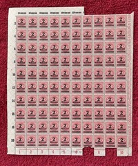 Germany #269, 2,000,000mk over 200mk Hyperinflation Mint sheet/100 (R12-107/1)
