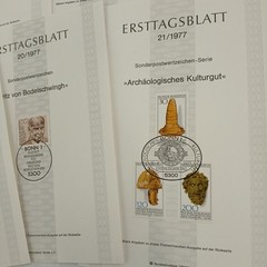 Ersttagsblatt 1977 German First Day Covers Collection – 14 Vintage Stamp Sheets