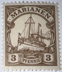 Travelstamps: MARIANEN STAMPS Kaiser’s Yacht Mint ORIGINAL GUM NH WMK