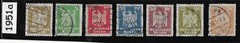 Stamp set complete set Sc 330-336 1924 German Republic Imperial Eagle 1951a