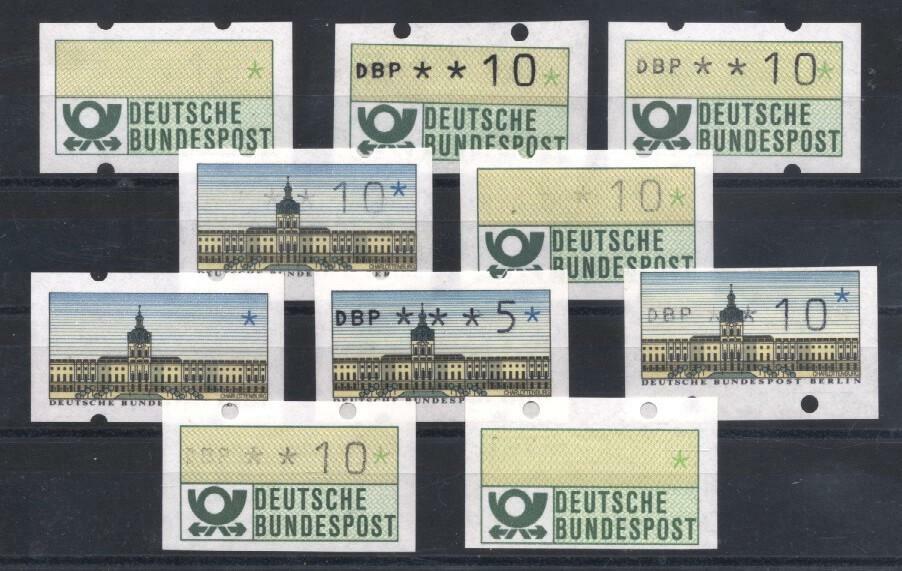 (947086) ATM, Frama, Germany – several errors/varieties –