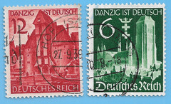 Germany Third Reich 1939 Danzig Stamp Set WW2 Era Mi# 714 715 #82