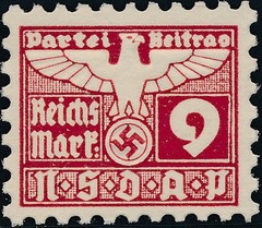Stamp Germany Revenue Parteitag WWII 1935 3rd Reich Occupation Selection MNG