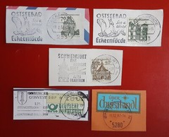 GERMANY Deutsche Bundespost 1965-1980’s Fancy Postmarks On Piece ATM Label 4261