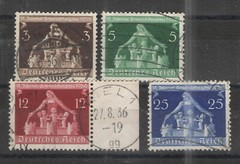 WW2 Nazi Germany -Third Reich 1936 Sc# 473-476 Used Municipalities stamps set