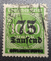 Stamp Germany Reich 75 000 Mark 1923 Infla Berlin Mi. Nr. 288 [🇩🇪39159-4]