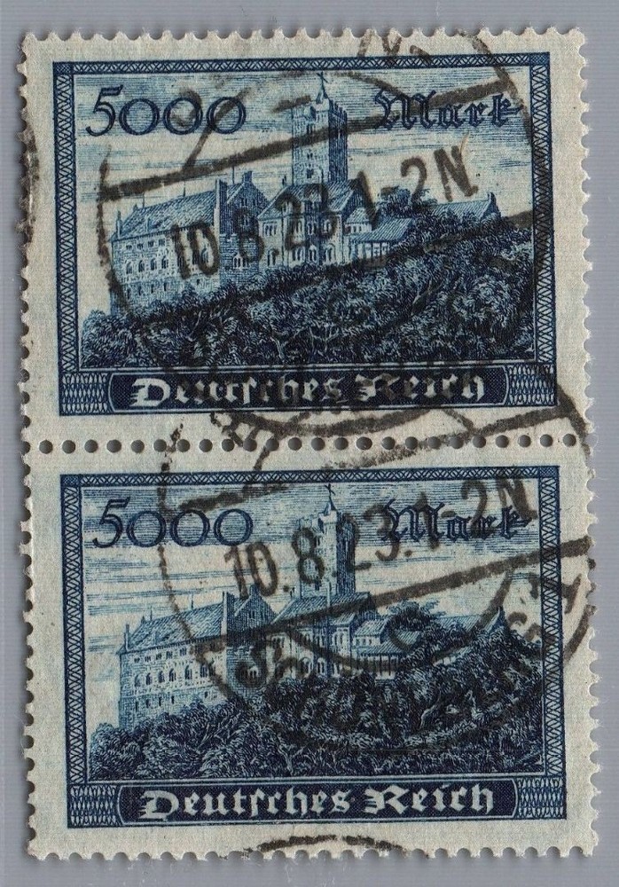 German Reich Michel No. 261 a pair stamped checked