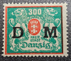 Stamp Germany Danzig Gdansk DM 300 Mark 1922 Mi. Nr. 35 [🇩🇪39595-13]