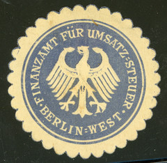 Prussia Germany West Berlin Finanzamt Umsatzsteuer Berlin-West Bundesadler