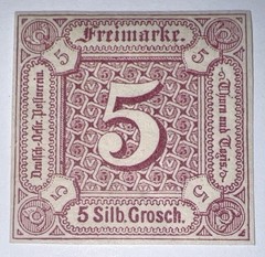 Travelstamps: 1859-1865 Germany Thurn & Taxis Stamps Scott #13 Mint MOGLH