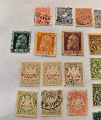 Fascinating Collection Of 50 Used Bavarian Stamps Germany Lot BAV